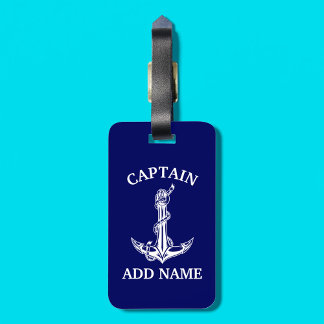 Étiquette À Bagage Corde d'Ancre Nautique vintage Votre texte ici