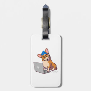 Étiquette À Bagage Corgi 2 de hippie