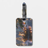 Étiquette À Bagage Corgi Christmas Festive Voyage (Dos Vertical)