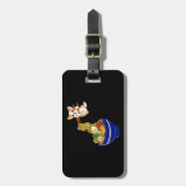 Étiquette À Bagage Corgi Dog de Ramen (Devant Vertical)