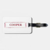 Étiquette À Bagage Corgi Funny Chien de Noël avec arbre (Dos horizontal)