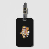 Étiquette À Bagage Corgi Ramen Sushi (Devant Vertical)