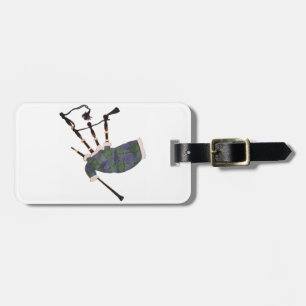 Étiquette À Bagage cornemuses écossaises en plaid