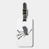 Étiquette À Bagage cornemuses écossaises en plaid (Devant Vertical)