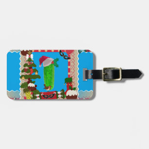 Étiquette À Bagage cornichon de Noël