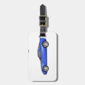 Étiquette À Bagage Corvette bleue : (Devant Vertical)