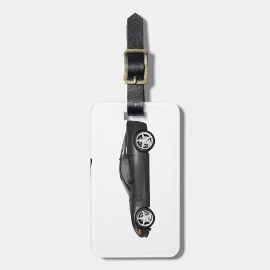 Étiquette À Bagage Corvette noire (Devant Vertical)