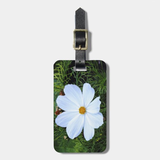 Étiquette À Bagage Cosmos blancs (Devant Vertical)