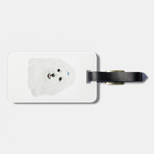 Étiquette À Bagage Coton de Tulear (Dos horizontal)