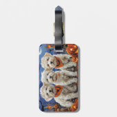 Étiquette À Bagage Coton De Tulear Halloween Épouvante (Dos Vertical)