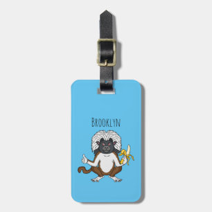 Étiquette À Bagage Cotton Top Tamarin montoon est une illustration