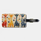 Étiquette À Bagage Cou long de la Giraffe (Dos horizontal)