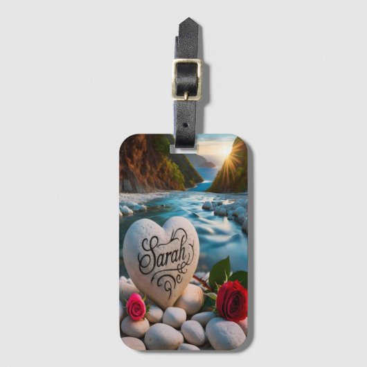 Étiquette À Bagage Coucher de soleil (Devant Vertical)