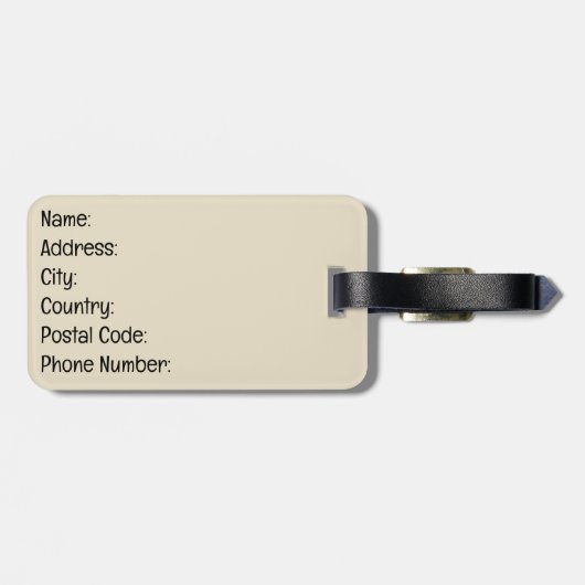 Étiquette À Bagage Coucher de soleil (Dos horizontal)