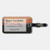 Étiquette À Bagage Coucher de soleil Acacia (Dos horizontal)