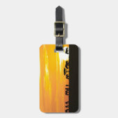 Étiquette À Bagage Coucher de soleil dans le Serengeti (Devant Vertical)