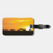 Étiquette À Bagage Coucher de soleil dans le Serengeti (Dos horizontal)