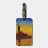 Étiquette À Bagage Coucher de soleil de Monet Venise Impressionnisme  (Dos Vertical)