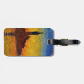 Étiquette À Bagage Coucher de soleil de Monet Venise Impressionnisme  (Dos horizontal)