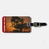 Étiquette À Bagage Coucher de soleil de Savannah (Devant horizontal)