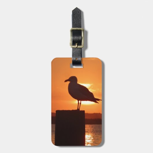 Étiquette À Bagage Coucher de soleil de Seagull (Devant Vertical)