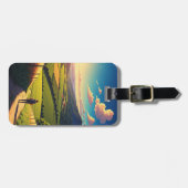 Étiquette À Bagage Coucher de soleil du Randonnée de Saint-Jacques-de (Devant horizontal)