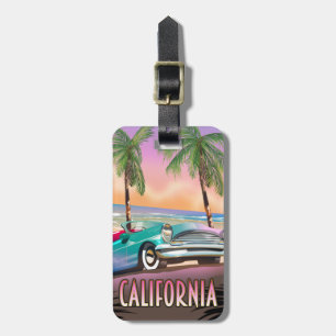 Étiquette À Bagage Coucher de soleil paradisiaque en Californie