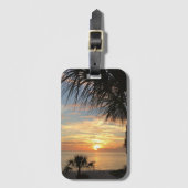 Étiquette À Bagage Coucher De Soleil Sur La Plage (Devant Vertical)