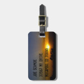 Étiquette À Bagage Coucher de soleil sur la vallée (Devant Vertical)