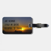 Étiquette À Bagage Coucher de soleil sur la vallée (Dos horizontal)