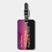 Étiquette À Bagage coucher de soleil sur le désert (Devant Vertical)