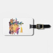 Étiquette À Bagage coucher de soleil sur le désert mexicain (Devant horizontal)