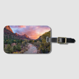 Étiquette À Bagage Coucher de soleil sur le gardien