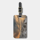 Étiquette À Bagage Coucher de soleil sur le lac Myvatn, Islande (Devant Vertical)