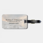 Étiquette À Bagage Coucher de soleil sur le lac Myvatn, Islande (Dos horizontal)