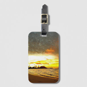 Étiquette À Bagage Coucher de soleil sur les Maldives