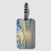 Étiquette À Bagage Coucher du soleil d'Aruba au-dessus de mer mobile (Devant Vertical)