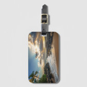 Étiquette À Bagage Coucher du soleil de crique de plage de Makena (Devant Vertical)