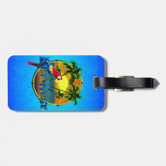 Étiquette À Bagage Coucher du soleil de Key West (Dos horizontal)