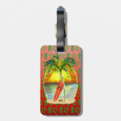 Étiquette À Bagage Coucher du soleil de plage de Noël (Dos Vertical)