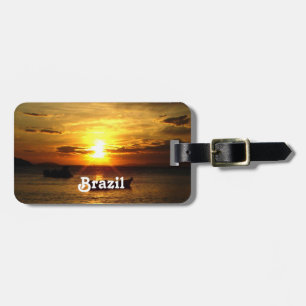 Étiquette À Bagage Coucher du soleil du Brésil