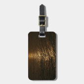 Étiquette À Bagage Coucher du soleil sur l'eau Photographie Abstraite (Devant Vertical)