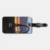 Étiquette À Bagage Coucher du soleil sur un feu de forêt (Dos horizontal)