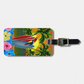 Étiquette À Bagage Coucher du soleil tropical (Devant horizontal)