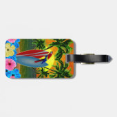 Étiquette À Bagage Coucher du soleil tropical (Dos horizontal)