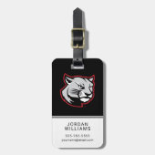 Étiquette À Bagage Cougars de SIUE (Devant Vertical)
