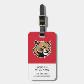 Étiquette À Bagage Cougars de SIUE (Devant Vertical)