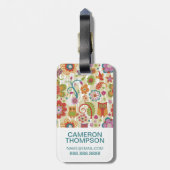 Étiquette À Bagage Couleur faite sur commande de photo et de (Dos Vertical)