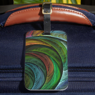 Étiquette À Bagage Couleur Gloire Moderne Art Abstrait Motif Élégant