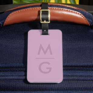 Étiquette À Bagage Couleur Lavande Pastel Légère Violette Solide